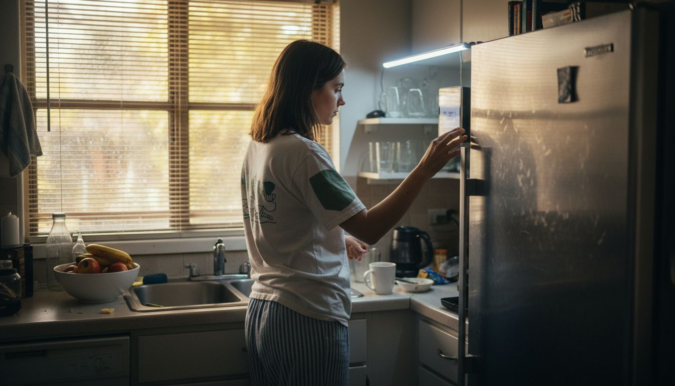 Person uses kitchen smart lighting automation