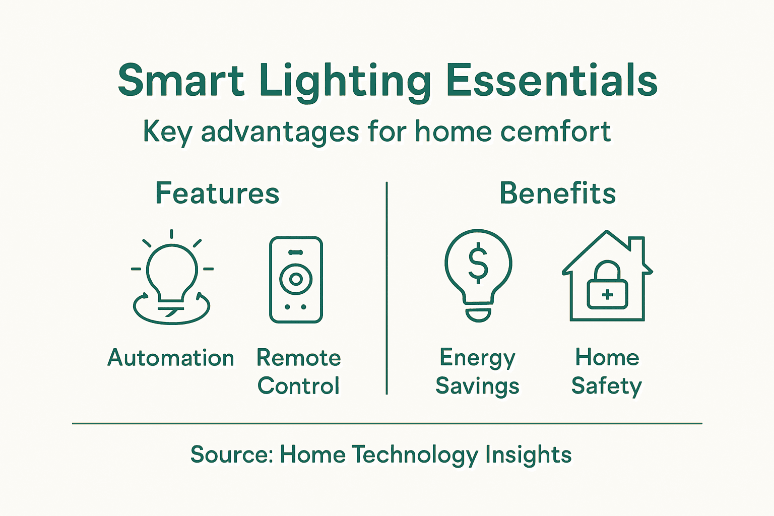 Infographic on smart lighting features and benefits