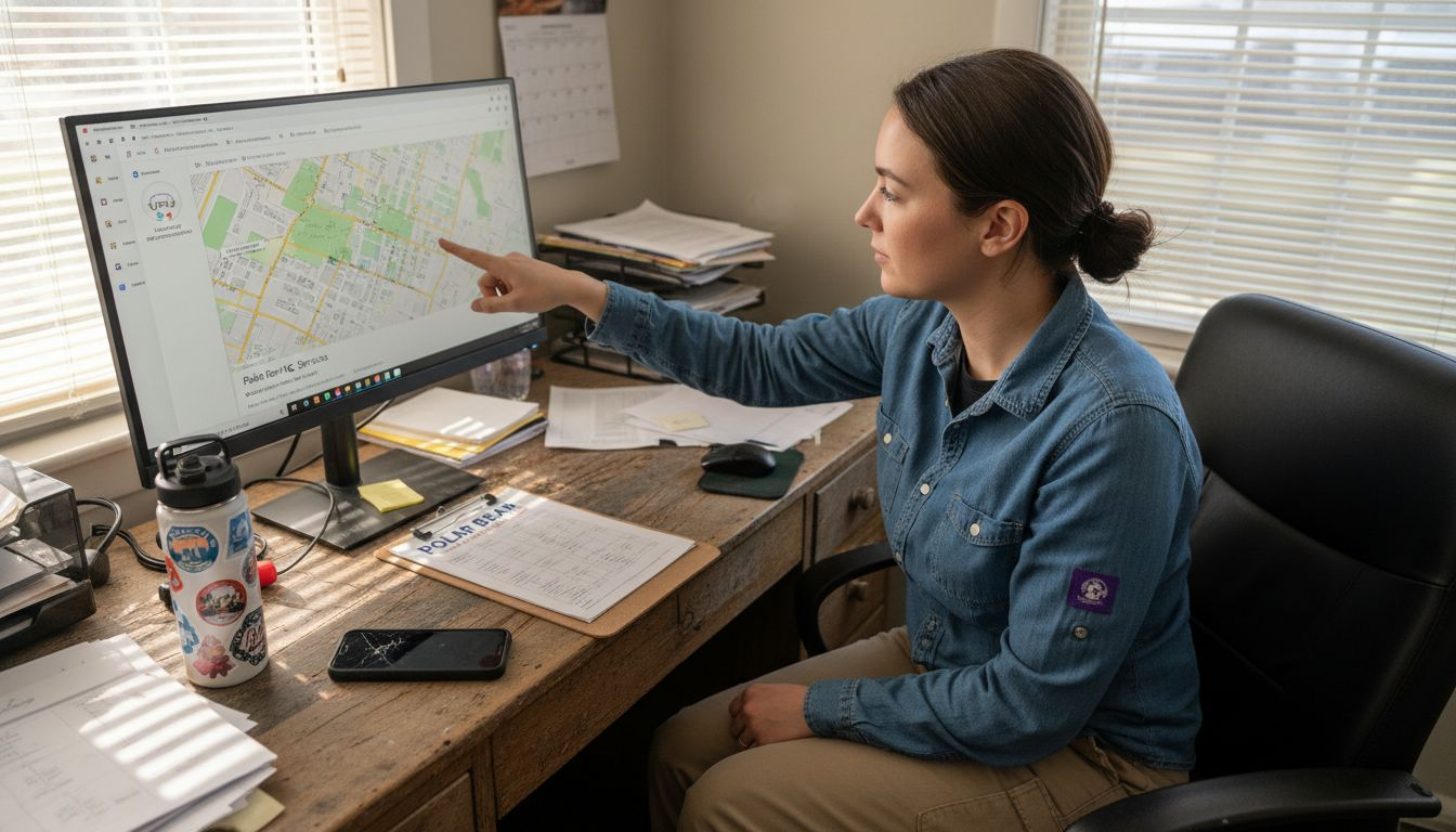 Technician uses Google Maps for business