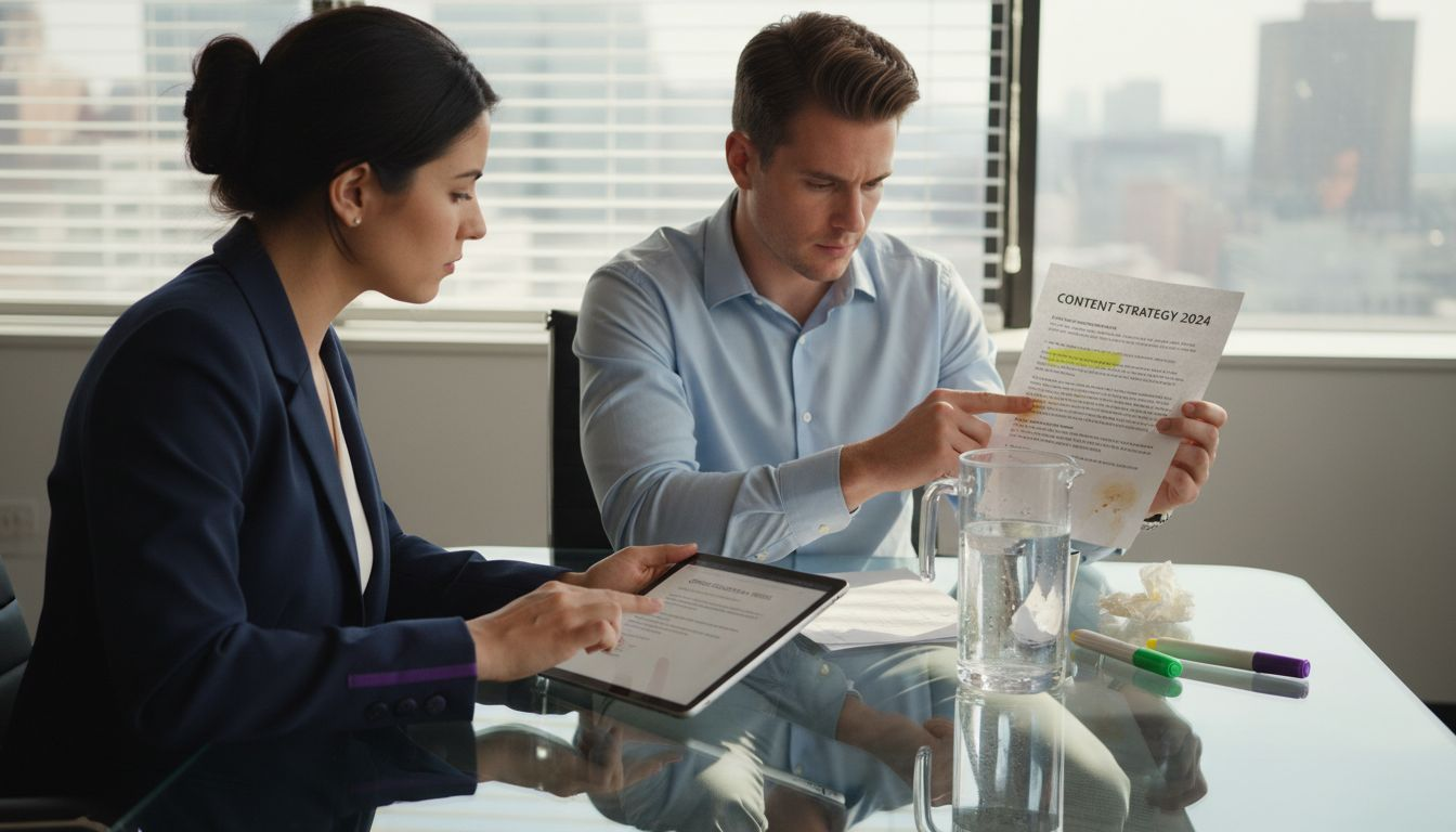 Team refining legal service page content