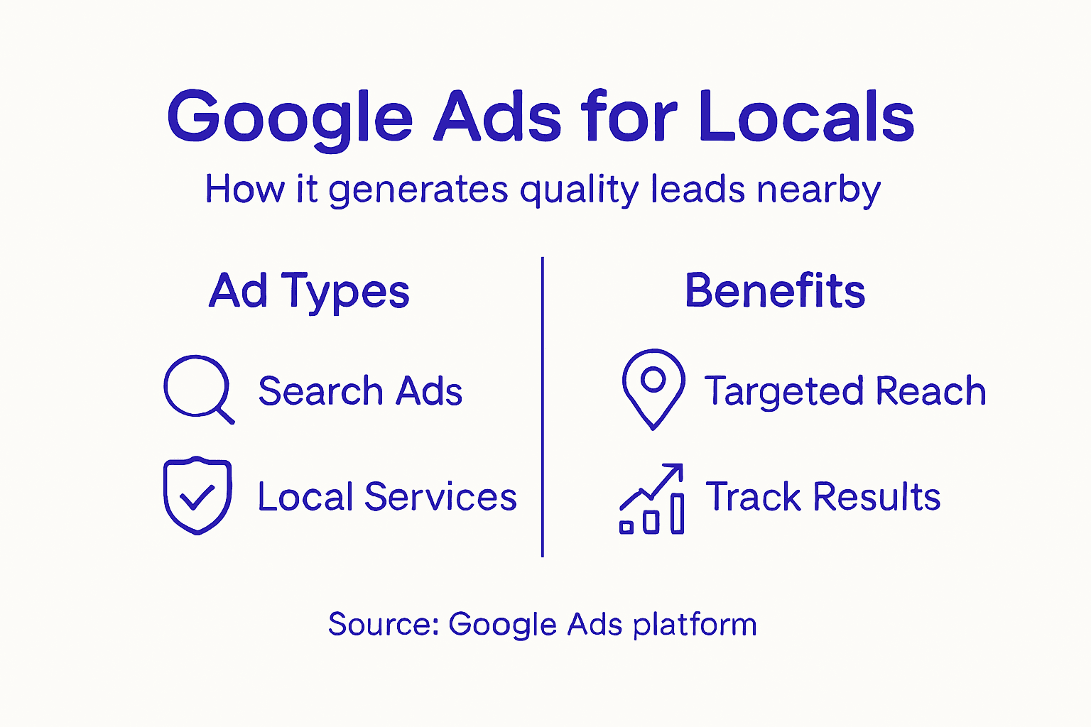 Infographic overview Google Ads for local leads