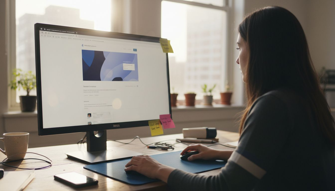 Web designer reviewing small business website usability