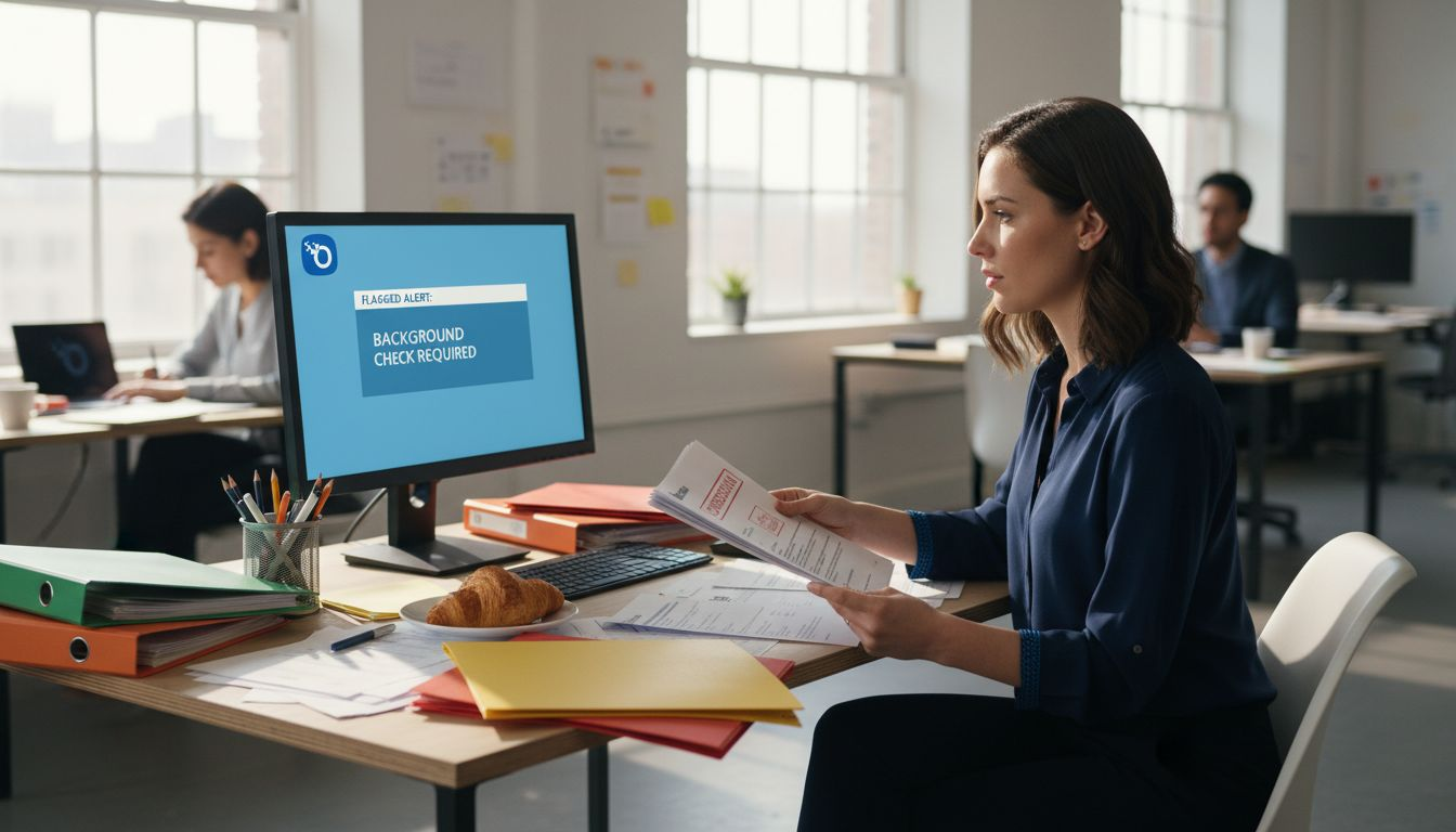 HR specialist viewing flagged EMS application