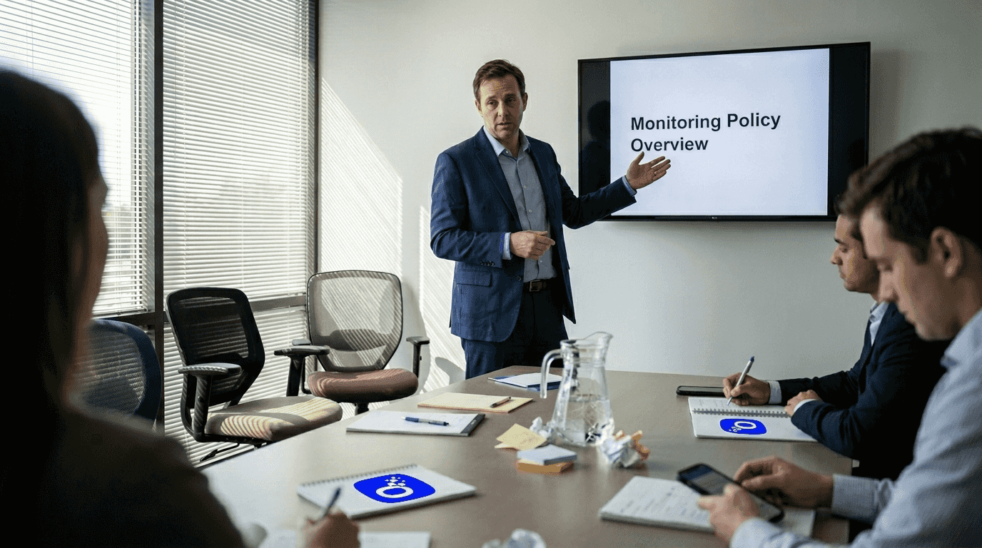 Manager explains employee monitoring policy