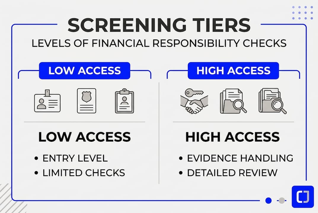 Infographic on screening tiers in hiring
