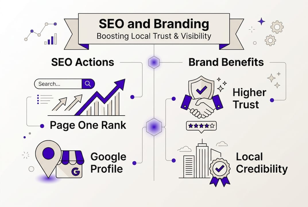 Infographic on SEO boosting local branding
