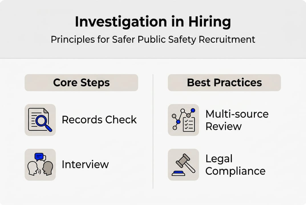 Infographic on investigation steps and best practices