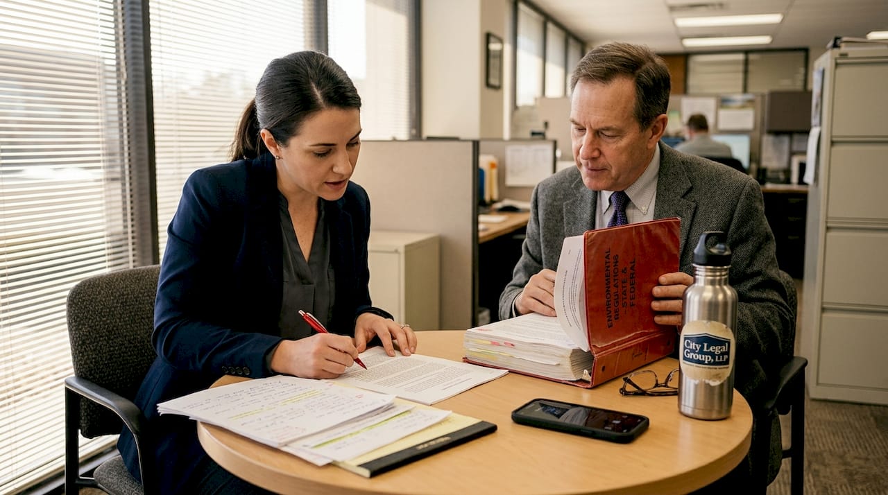 Lawyers marking up compliant legal content draft