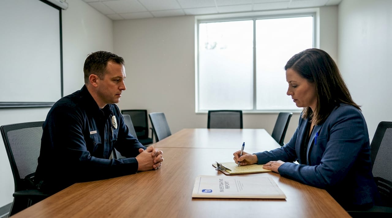 Background check interview for public safety hire