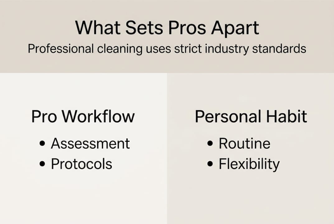 Infographic comparing pro standards to habits