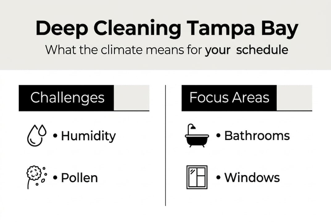Infographic about Tampa Bay home cleaning factors