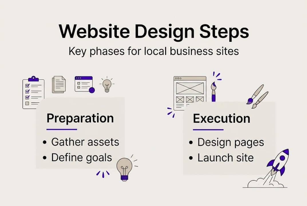 Infographic: steps for local business website design