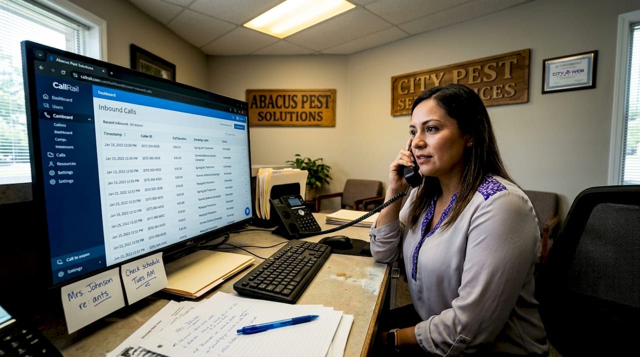 Receptionist tracking calls from social ads