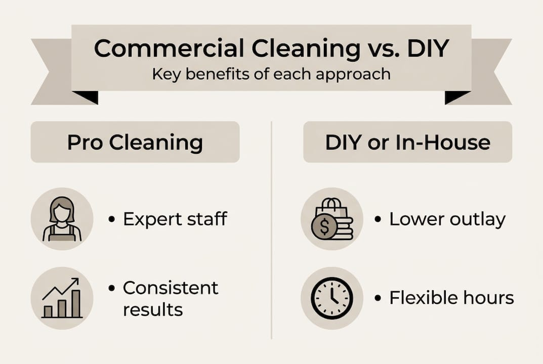 Infographic comparing pro cleaning and DIY
