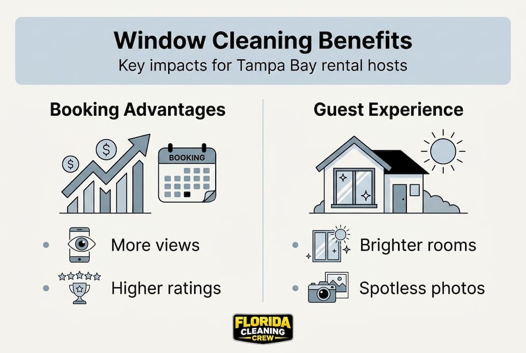 Infographic showing window cleaning benefits