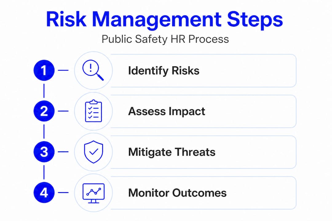 Infographic showing steps in risk management process
