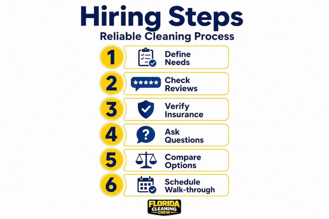 Step-by-step hiring process for cleaning services