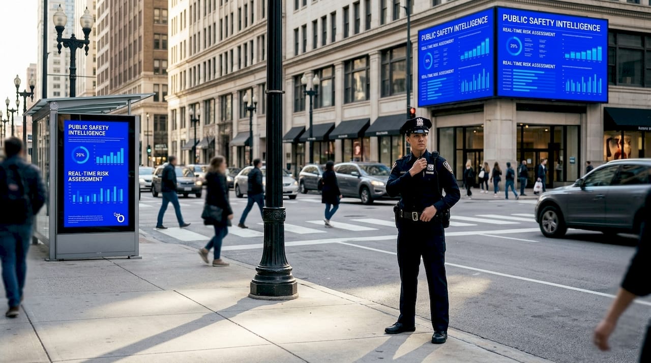 Officer assesses foot pursuit near urban crosswalk