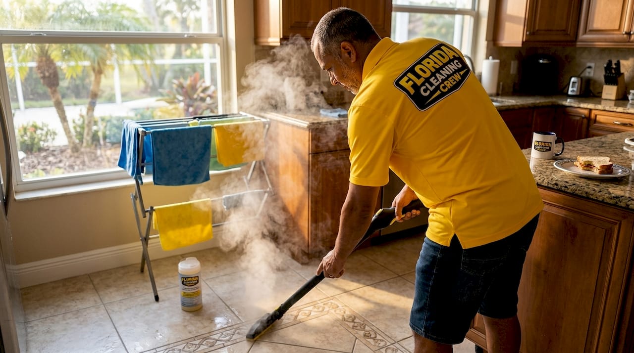 Steam cleaner used for kitchen tile grout