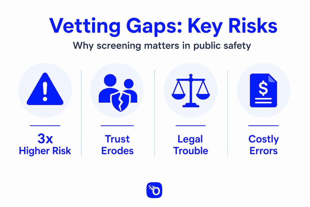 Infographic highlighting risks of incomplete background checks