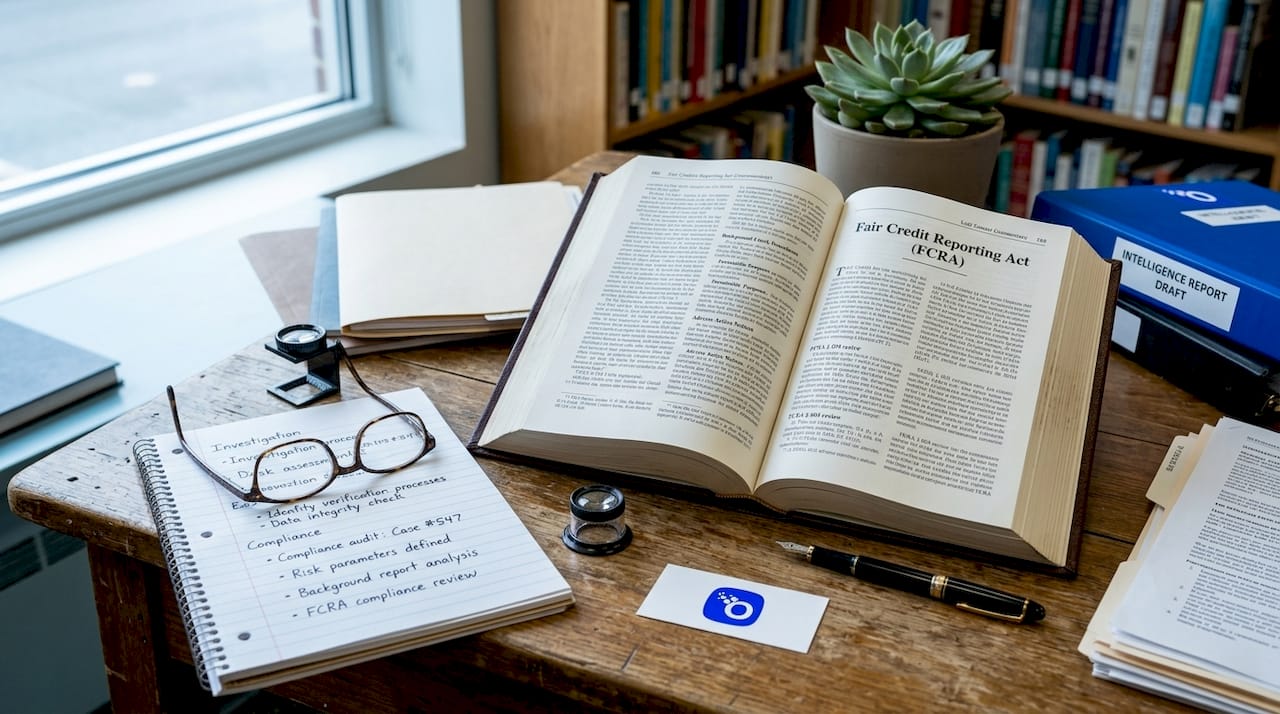 Open legal book on FCRA in office