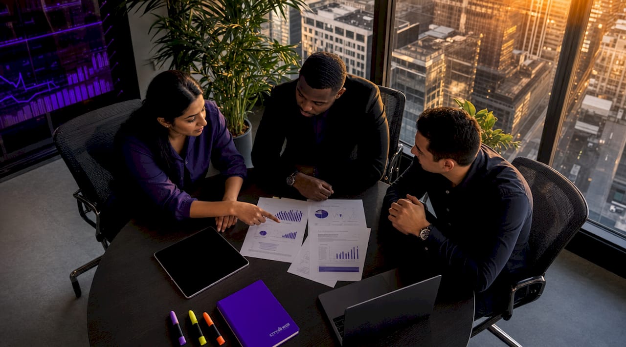 Team planning local lead generation strategy