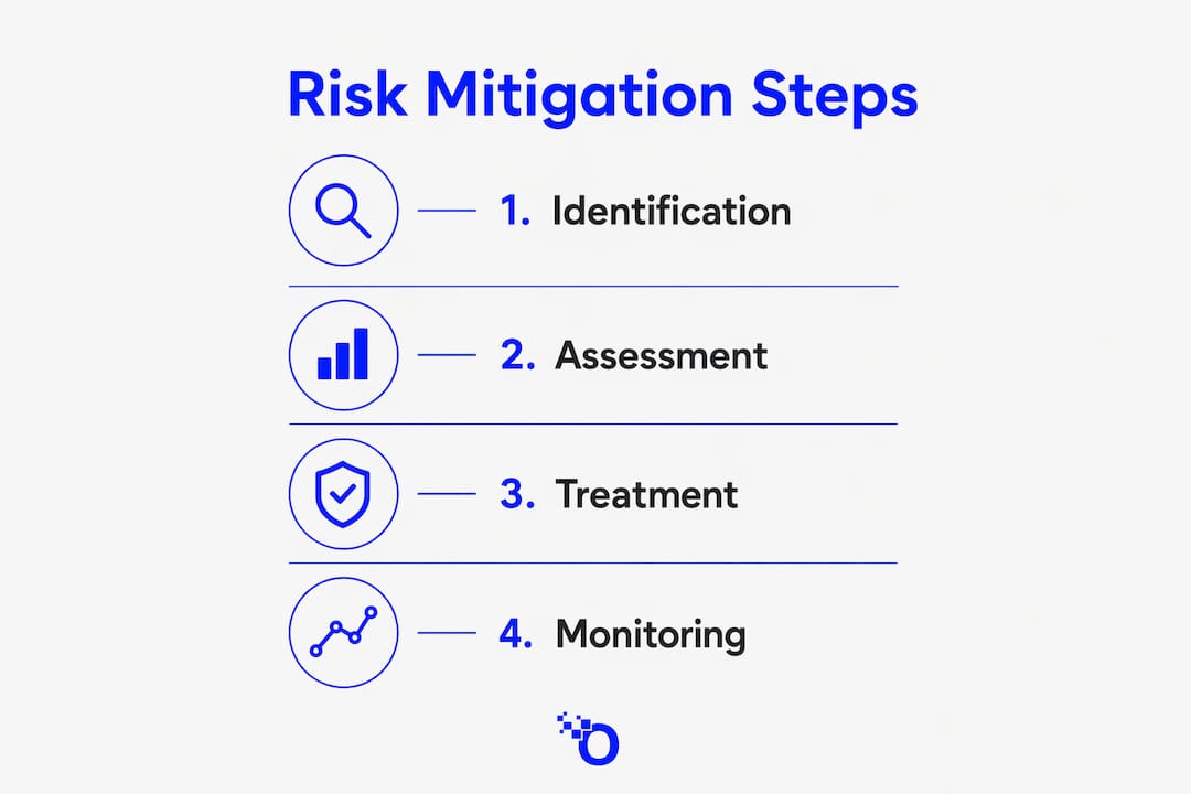 Infographic illustrating risk mitigation steps