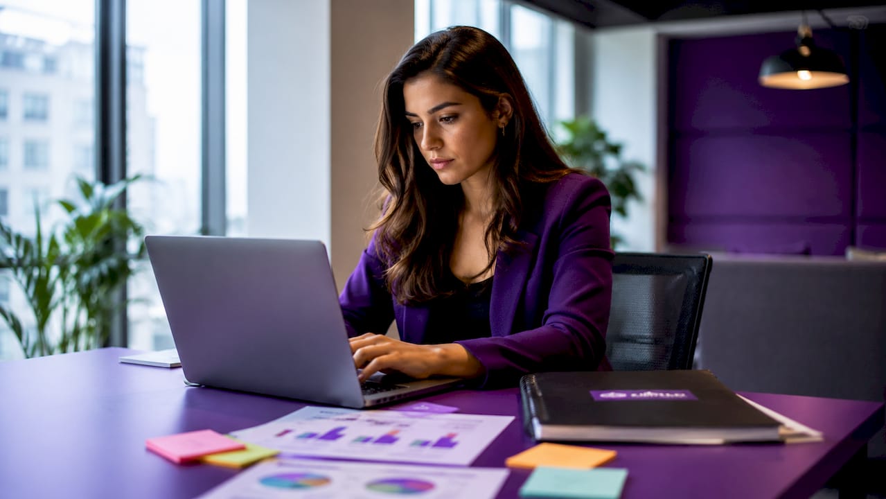 Hands typing on laptop for SEO and ads work
