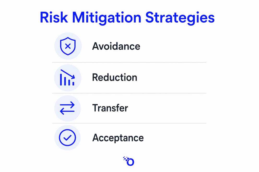 Infographic illustrating four risk mitigation strategies