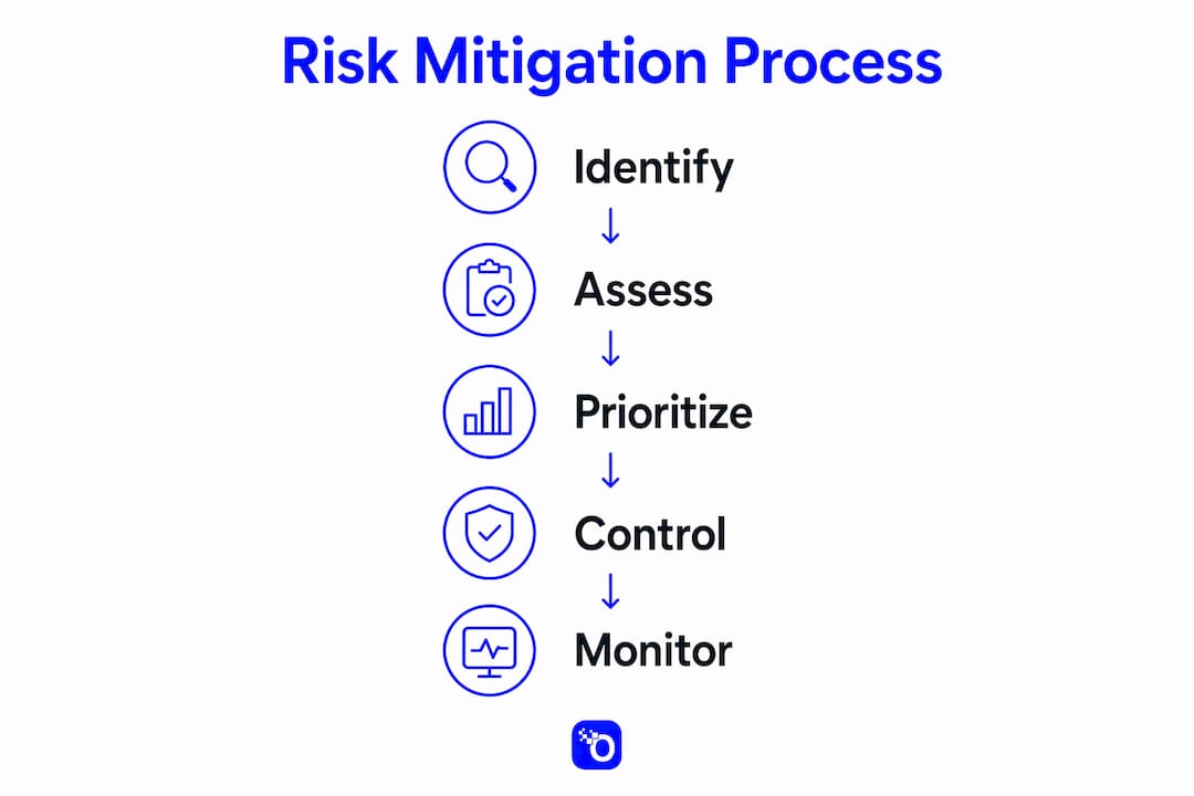Infographic of risk mitigation process steps