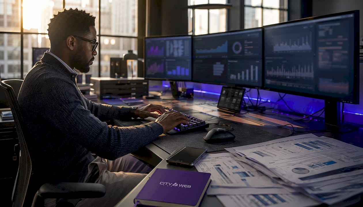 Marketing analyst at law firm command center