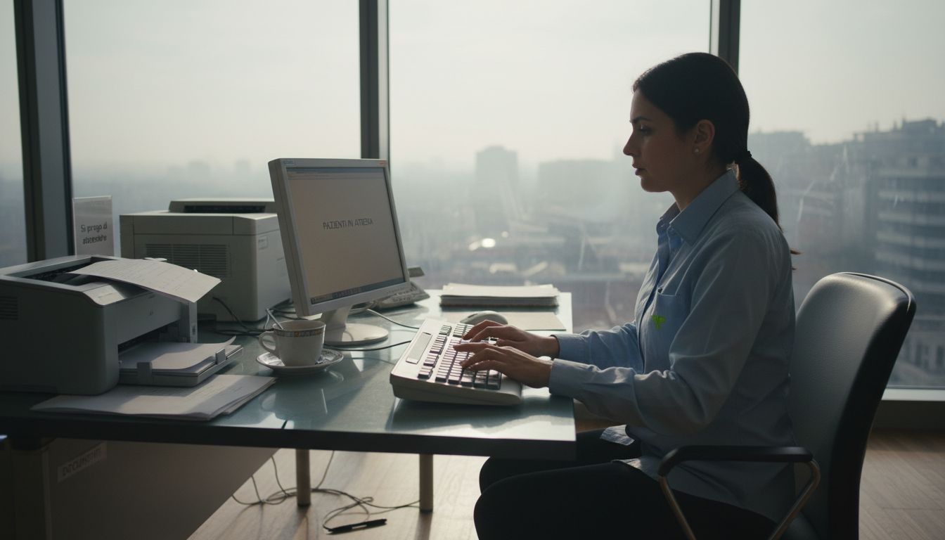 L’assistente di studio medico si occupa della gestione informatizzata delle pratiche utilizzando specifici software gestionali.