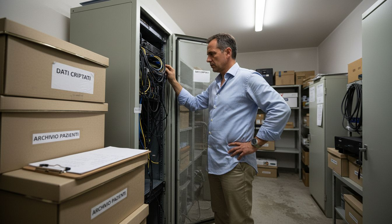 L’amministratore si occupa della gestione sicura dei dati sensibili dei pazienti.