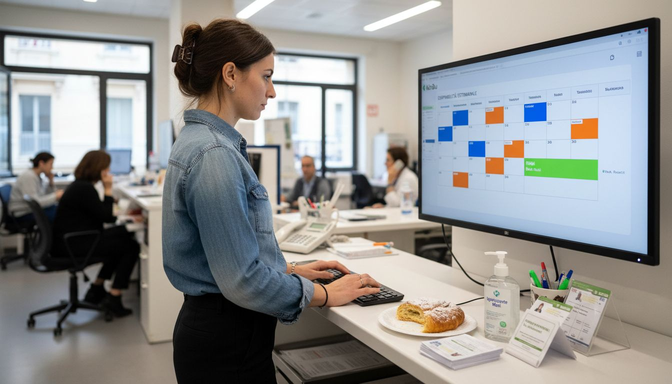 L’amministratore della clinica aggiorna il calendario settimanale di KinBu