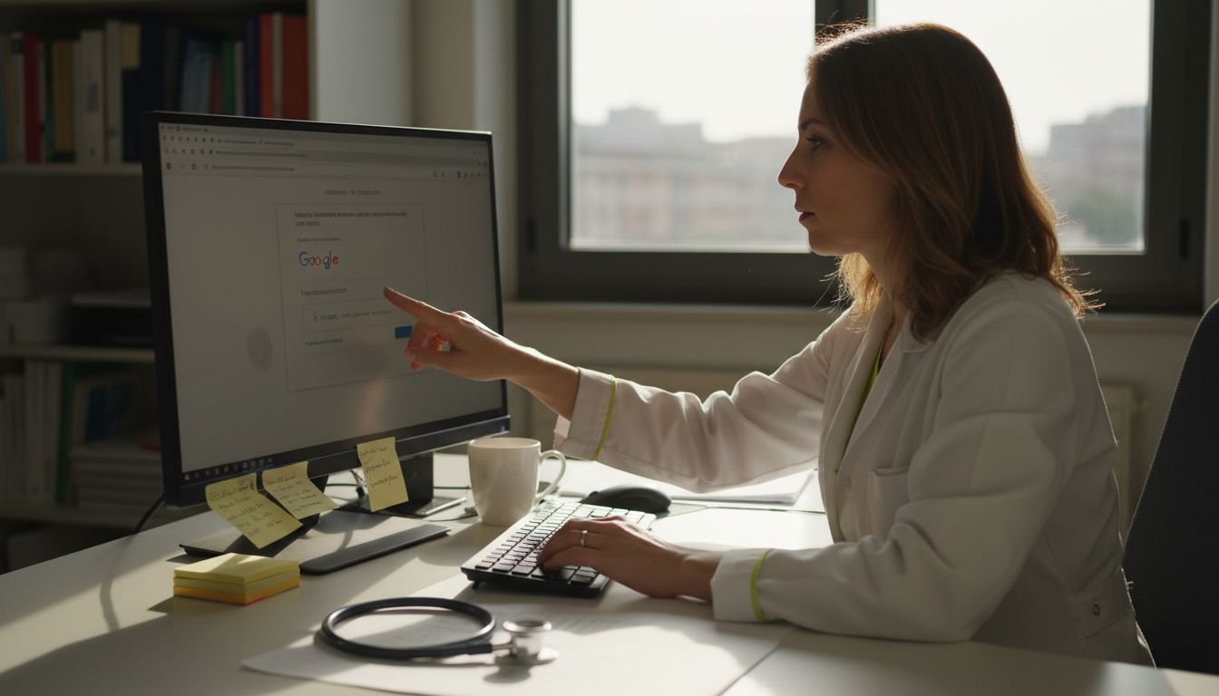 Medico che concede l’autorizzazione alla sincronizzazione con Google Calendar