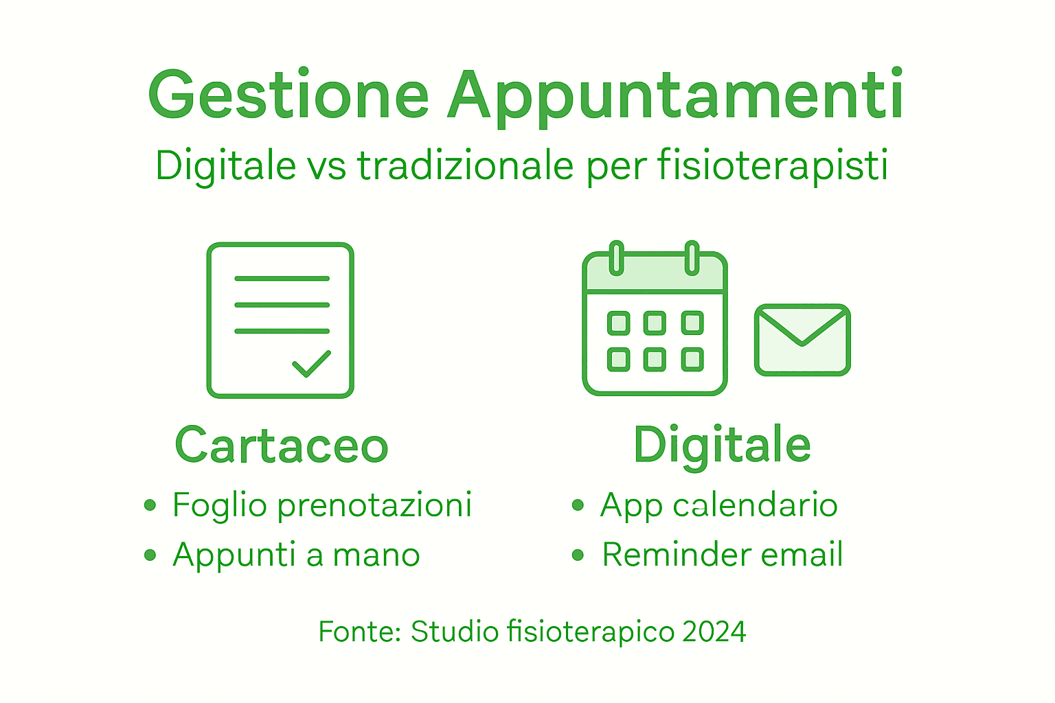 Infografica: come cambia la gestione degli appuntamenti tra metodo tradizionale e soluzioni digitali