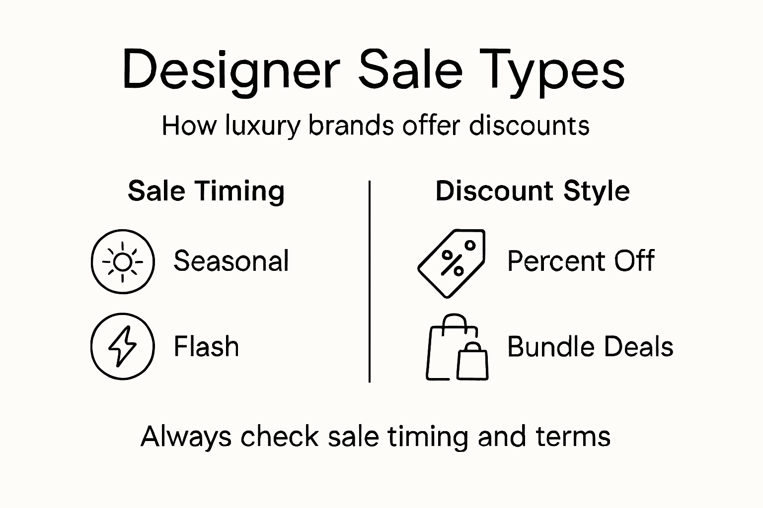 Infographic visualizing types of designer sales