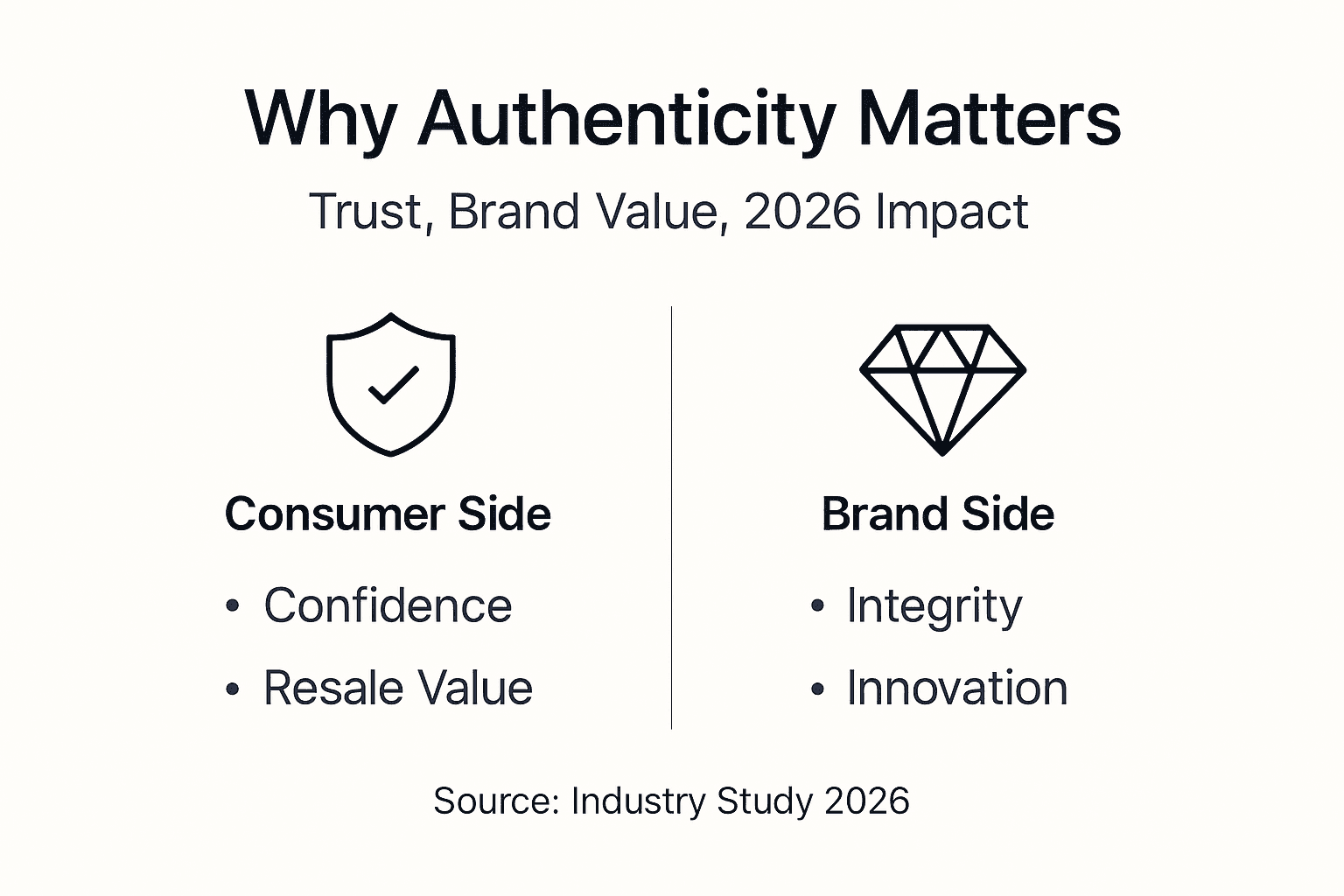 Infographic showing authenticity’s trust and value impact