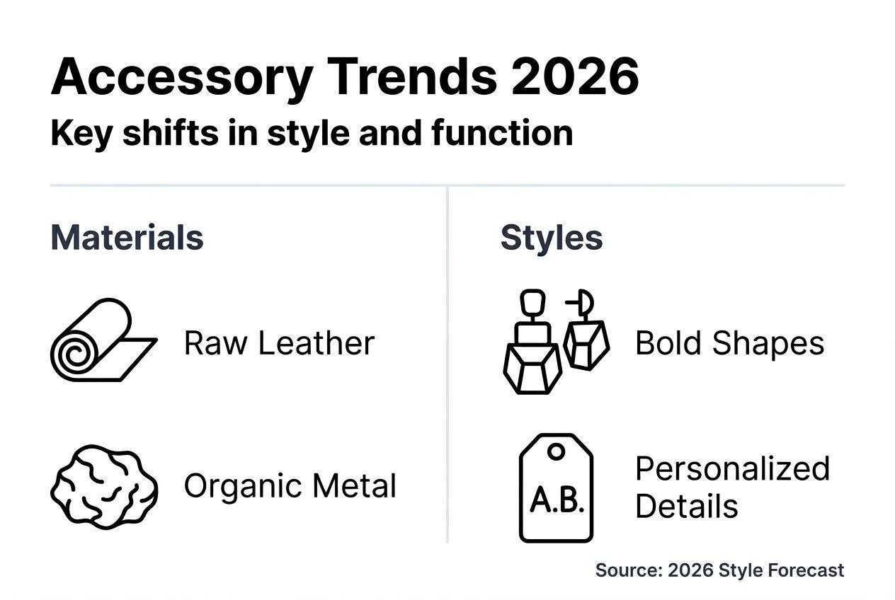 Infographic overview of 2026 accessory shifts