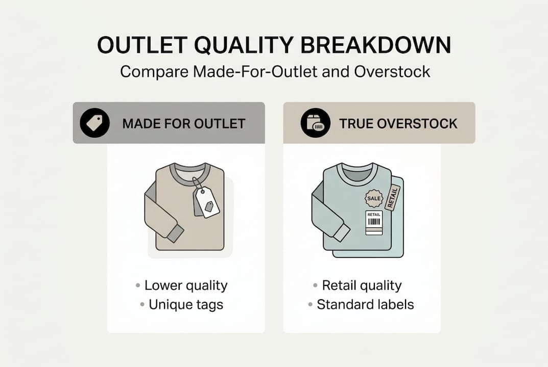 Infographic showing outlet quality comparison
