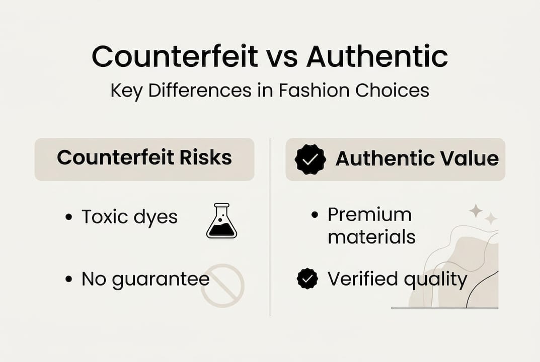 Infographic comparing risks and benefits of fashion choices