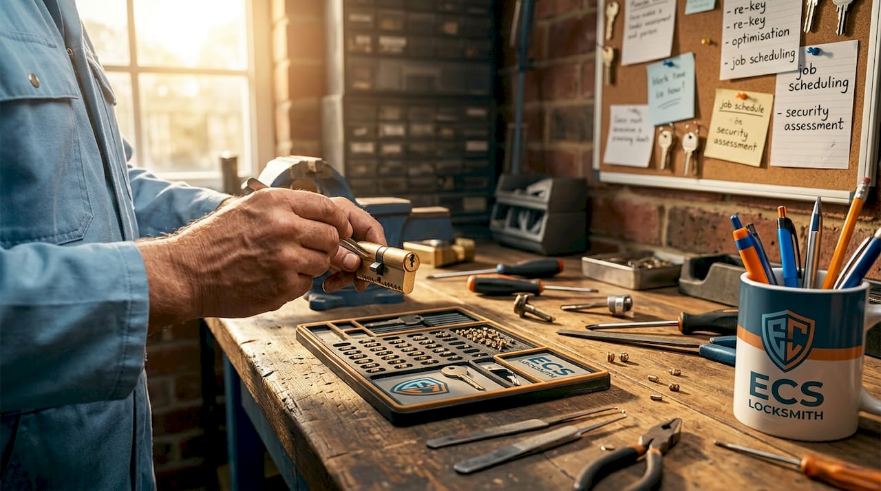 Locksmith tools for rekeying lock cylinder