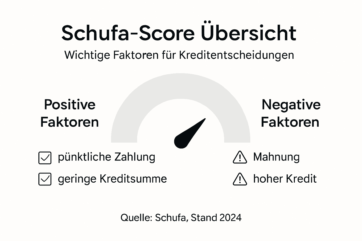 Übersicht: Welche Faktoren beeinflussen Ihren Schufa-Score?