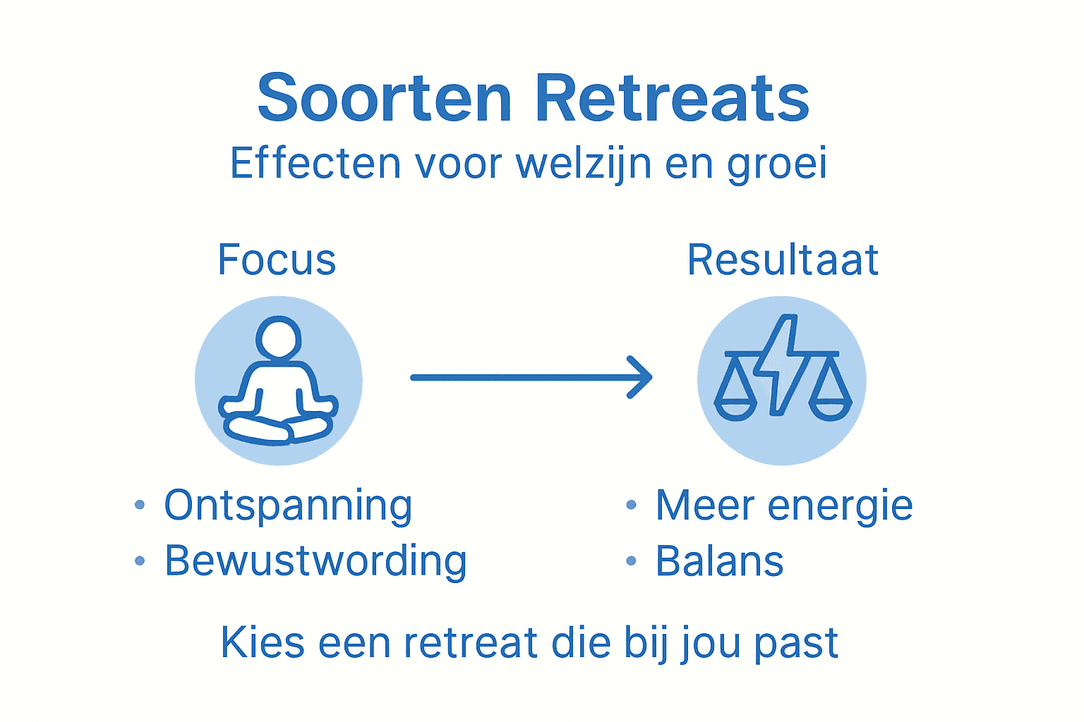 Overzicht: verschillende soorten retreats en wat ze voor je kunnen betekenen