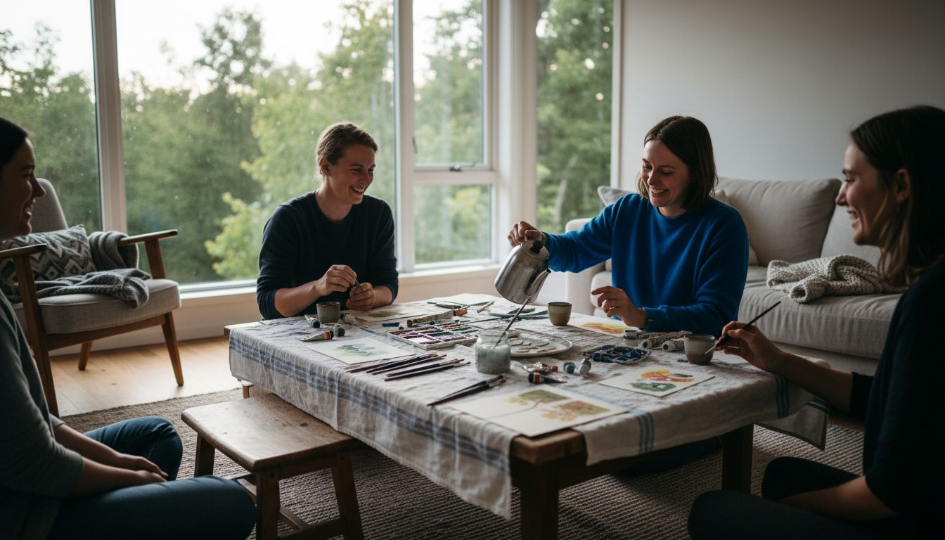 Creatieve groepsactiviteit tijdens de retraite