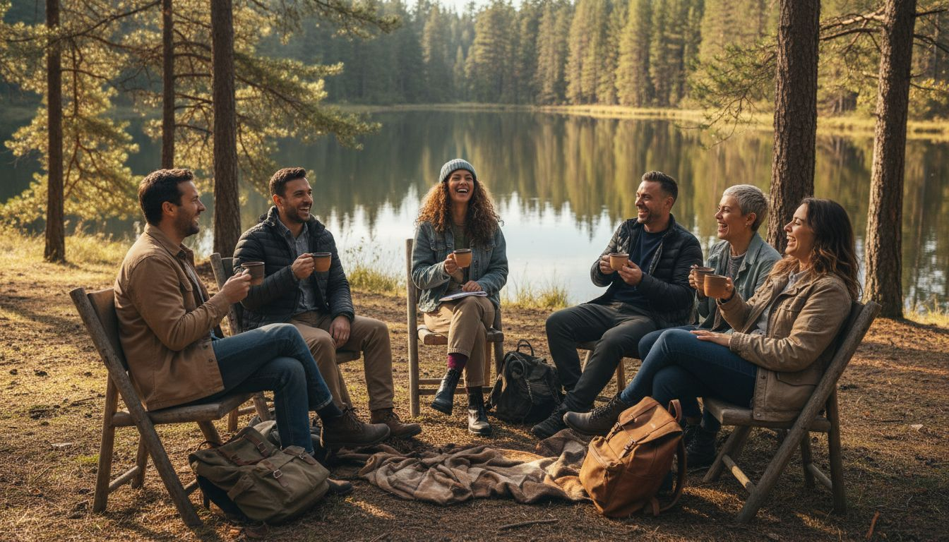 Met een klein gezelschap genieten van een ontspannen samenzijn in de buitenlucht.