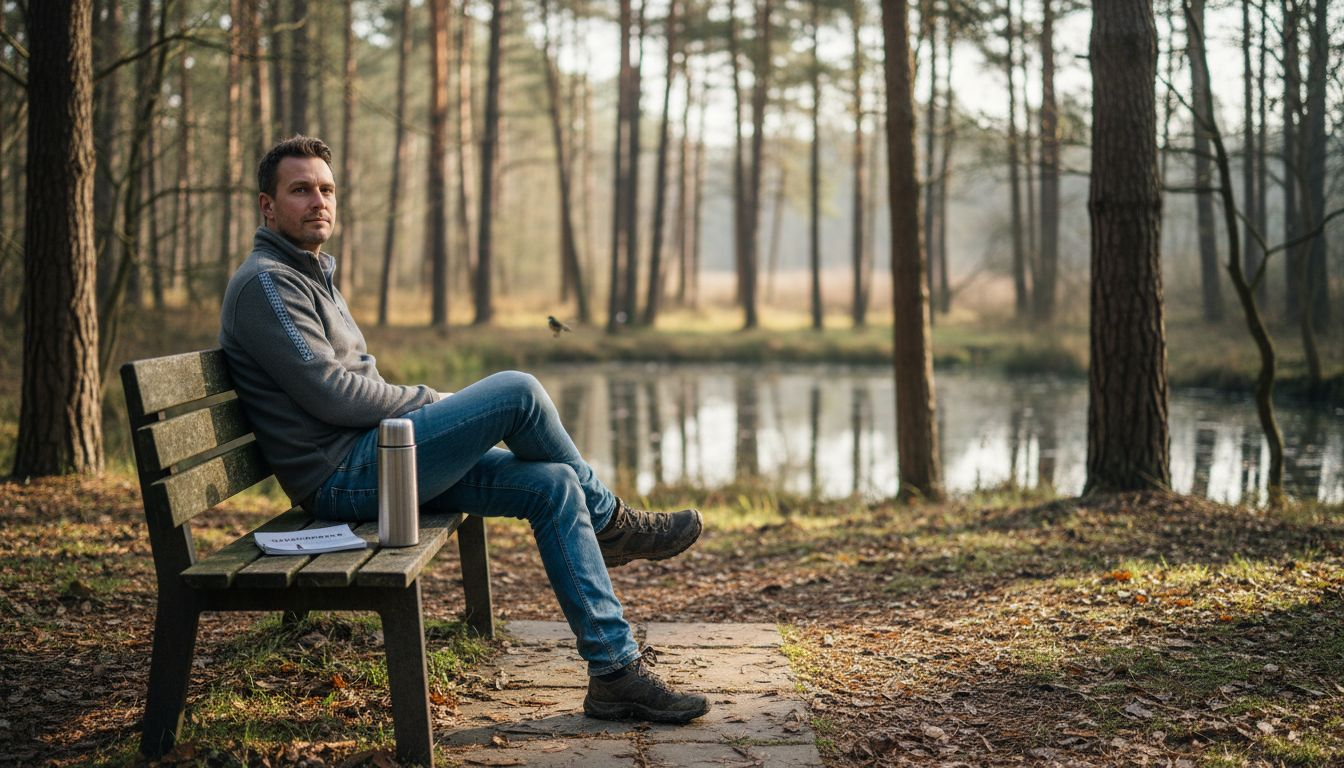 Man zoekt stilte en ontspanning in een verstilde tuin.