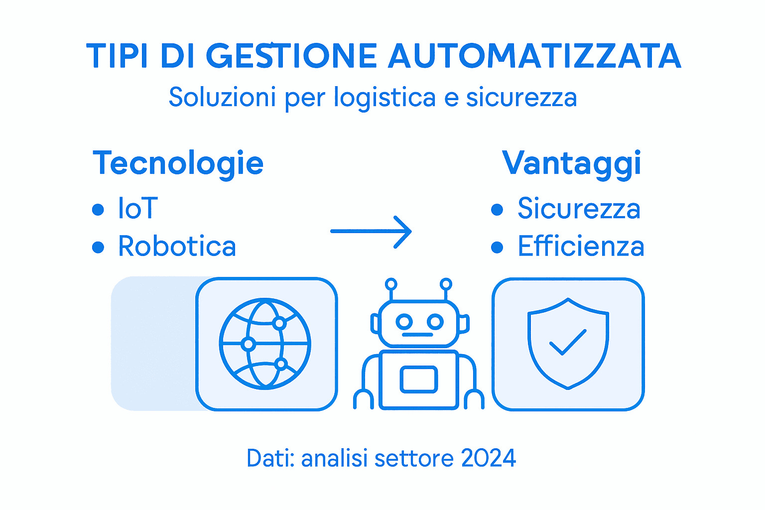 Scopri in questa infografica quali sono le principali tipologie di gestione automatizzata e tutti i vantaggi che offre per ottimizzare i processi aziendali.