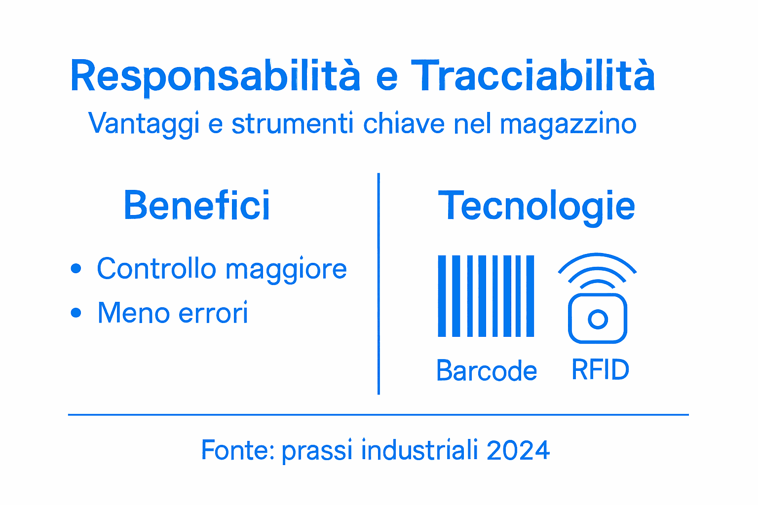 Infografica su responsabilità e tracciabilità nella logistica