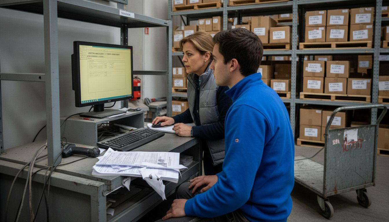 Gli operatori tengono sotto controllo i materiali attraverso i monitor.